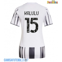 Camisa de time de futebol Juventus Pierre Kalulu #15 Replicas 1º Equipamento Feminina 2025-26 Manga Curta